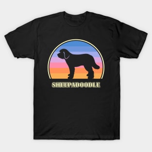 Sheepadoodle Vintage Sunset Dog T-Shirt